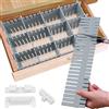 GIAK Divisori per Cassetti Separatori per Cassetti Regolabili 16 PCS Organizer per cassetti per Organizzatore per Cassetti per Ufficio Bagno Cucina o Camera da Letto organizzatore cassetti (blu)
