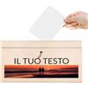 Creative Deco Scatola Creative Deco Personalizzabile in Legno con Coperchio, 29x25x15 cm, Testo Desiderato + Foto, Scatola Regalo con Fessura per Carte Regalo
