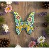 Mondocreazioni Farfalla in ceramica siciliana di caltagirone realizzata e decorata totalmente a mano (08, 10 CM)