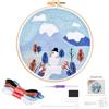JSRQT Punch Needle Kit Ricamo Starter per Principianti Embroidery Strumento di Ricamo per Aghi da Punzonatura Completo con Telaio Stick Punto Croce Mestiere Adulti