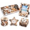 Rieoany 400 Pezzi Conchiglie Decorative, Naturale Mestieri di Decorazione di Conchiglie, Conchiglia e Stelle Marine Decorative, per DIY Collane, Campanelli Eolici e Acquario Decorazioni
