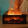 EasyByMall Diffusore di oli essenziali a fiamma, diffusore di oli essenziali da 150 ml, diffusore 3D per camino, con telecomando, diffusore per aromaterapia per camera da letto, per Casa Ufficio Sport (nero)