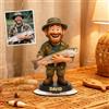 Soview Statuetta da Pesca Personalizzata Targa con Foto Caricatura Personalizzata da Foto Regalo Originale per Uomo Compleanno Anniversario Natale