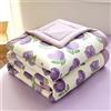 Odot Trapunta Piumino Estivo Reversibile, 4,5 Tog Trapuntino Copriletto Leggera Primaverile Coperta Trapuntatura Morbido per Letto Matrimoniale Una Piazza e Mezza (Elegante tulipano viola,200*230cm)