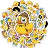 SANYUANHE 100 Adesivi gomma paperella,Adesivi paperella carina,SANYUANHE Sticker anatra per bottiglie d'acqua,valigie,biciclette,automobili,tablet