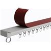 Generic Binario per Tende Autoadesivo Sistemi di Scorrevole Binario Tende da Doccia Facile Installazione Perfetto per La Decorazione Della Casa(White (top),110cm/3.6′)