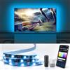 Aigostar LED Striscia TV Alexa 4 * 0.5 Metri, Luci RGB con 28 Tasti Telecomando, Wi-Fi Compatibile con Google Assistant, Sync Music, per PC, 32-60 Pollici