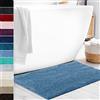 Floordirekt Tappetino da Bagno Sky Soft, Rettangolare e Rotondo, Extra soffice, Antiscivolo e ad Asciugatura Rapida, Disponibile in Diversi Colori e Dimensioni (70 x 120 cm, Azzurro)