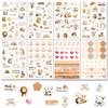 BSITSSS 16 Fogli Adesivi Scrapbooking, 422 Pezzi Stickers Aesthetic Album Nascita Bambino, Stickers Journaling per Album Neonati Battesimi Scrapbook Ricordi Della Nascita