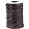 CABODYALS 160M 1mm Marrone Scuro Cordino Cerato Coreano Poliestere Rotondo Cera Filo Morbido Perline Macrame Cordini Rotoli Alla Rinfusa con Bobina per Cucire Realizzazione Gioielli Collane Intrecciat