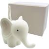 VIRSUS 10 Bomboniere in Ceramica a Forma di ELEFANTINO con Profumatore, Misura 11x15x12 cm, Bastoncini e Luce a LED, Regalo per Battesimo, Comunione, Feste, Matrimonio -780M