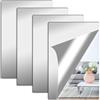 EXIN DECHEN 4 Pezzi Specchio Acrilico 20x25cm Specchio Adesivo da Parete, Specchi Adesivi da Parete, Specchio Senza Cornice, Flessibile Specchi Adesivi, Carta Specchio Adesiva per Decorazioni DIY, Armadio, Muro