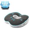 NCONCO Cuscino Sedia Ufficio,Ergonomico Sedile Memory Foam Anti-Decubito Ciambella per Coccige Sciatica Lombare per Scrivania Ufficio Auto Sedia a Rotelle Allevia Dolore Schiena Prostata Grigio