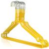 HANGERWORLD 20 Grucce Appendiabiti 40cm in Metallo Cromato Giallo Salvaspazio per Casa e Lavanderia