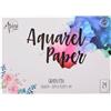 Generic Blocco ad acquerello, 24 fogli, formato DIN A4, carta ad acquerello, 300 g/m², per acquerelli, blocco da disegno, blocco da colorare con carta spessa, formato DIN A4, texture leggera, certificato FSC®