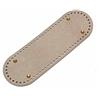 SHTGOI Borsa a tracolla in tessuto a mano, per uncinetto, borsa ovale con fori, in pelle PU, a forma di fondo, per fai da te, borsa a tracolla, 30 x 10 cm, oro