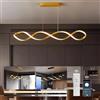 LIYYANG Lampada sospensione LED Creative Spiral soffitto tavolo pranzo Isola cucina Lampade sospensione Lampada sala pranzo Dimmerabile telecomando Lampadario moderno per ufficio cucina Studio (oro, L120cm)
