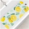 SHUCHING Tappetino Vasca Antiscivolo, Tappetino Doccia Antiscivolo Lungo 100x40cm, Tappeto Vasca da Bagno Antimuffa e Lavabile in Lavatrice, Limone