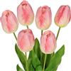 Briful 60 cm tulipani fiori artificiali come veri fiori decorativi, tulipani rosa artificiali, fiori primaverili, per composizione floreale, casa, ufficio, decorazione primaverile