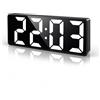Lafocuse Sveglia Digitale da Comodino 6.7 LED Display, Orologio Digitale da Tavolo con Allarme, Snooze, Luminosità Regolabile, Temperatura, Datario, Sveglia Elettrica per Camera da Letto, Bianco