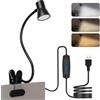 AMFUN Lampada da Lettura con Pinza, Lampada da Scrivania LED 360°Flessibile, 3 colore &10 Livelli di Luminosità Lampada da Lettura, USB Lampada LED per Libro Letto Tavolo