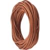 CALFOVERA 1 Yard di Corda in Pelle Genuina da 2mm per Artigianato Marrone Chiaro Sottile Rotonda in Vera Pelle di Mucca Corda per Intrecciare Perline Collane Braccialetti e Avvolgimenti