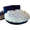 Generico Coperta Leggera in Piuma D'Oca Bianca, piumone Trapuntato con linguette angolari, Lavabile in Lavatrice, Morbido Guscio di Cotone Silenzioso per Letto Rotondo,Diameter220cm(87inch)