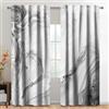 Kzzfqxb 135x229cm Tende con tasca per asta 2 Pannelli, Marmo moderno grigio chiaro con flusso d'acqua ondulato tenda per finestre, Decorazioni artistiche alla moda per camera da letto soggiorno