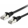 equip - Cavo patch - da RJ-45 (M) a RJ-45 (M) - 25,0 m - S/FTP, PiMF - CAT 6a - senza alogeni, stampato, a trefoli - nero
