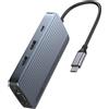 Anker Hub Anker USB-C 8 in 1 Display Triplo Grigio
