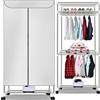 JHLP Asciugabiancheria, Asciugabiancheria riscaldata Elettrico Portatile Pieghevole, Asciugabiancheria Rack Risparmio Energetico Vestiti Asciugatura Armadio Digitale Automatico Timer Dryer Macchina