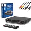 Philips Lettori DVD per TV con porta HDMI 1080P All Region HD lettore DVD per Smart TV USB Ingresso dispositivo telecomando, Mini DVD CD Player per sistema stereo domestico, cavo HDMI e RCA incluso