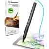 SonarPen - Pennino sensibile alla pressione con pulsante di reiezione del palmo e scorciatoia, senza batteria, compatibile con iPad/iPhone/Android/Switch/Chromebook (Verde acqua)