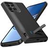 Giabuao Custodia con batteria per Samsung Galaxy S22 Ultra, custodia di ricarica rapida portatile da 5000 mAh, batteria esterna ricaricabile intelligente Powerbank per Galaxy S22 Ultra nero