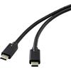 RENKFORCE Cavo USB USB 3.2 Gen2x2 USB-C maschio USB-C 2.00 m Nero schermato RF-4531576