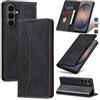 Jasonyu Cover per Samsung Galaxy S26 Plus/S26+ Flip Custodia in Pelle PU, Cover a Libro Portafoglio, Funzione Supporto, Magnetica, Slot Schede, TPU Bumper Caso Custodia (Nero)