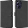 Verco Cover a Libro per Realme 10 4G, Porta Carte, Magnetica, Nero | Custodia Portafoglio, Slot per Carte, Chiusura Magnetica, Funzione Supporto, Interno in Silicone Elastico, Esterno in PU