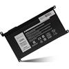 FlyZythrol WDX0R WDXOR Batteria compatibile con Dell Inspiron 13 15 17 5000/7000 Series 5770 5567 7579 7573 7378 5565 5378 5379 5767 Latitude 3490 3590 340 3400 3390 3500 P69G FW8KR