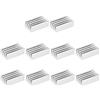 sourcing map Parallel Line Notch Dissipatore per MOS GPU IC Chip Argento 15 x 9 x 5 mm 10pcs