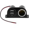 QWORK® Presa Auto Dual USB Accendisigari 3.1A, Alimentatore 12/24V, per Auto, Camion, SUV, Moto e Barca