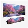 Hsqpoobd Tappetino Mouse XXL 900x400, Tappetino Scrivania Fiori ciliegio Mouse Pad Albero Sottomano Scrivania, Mousepad con Base in Gomma Antiscivolo, Desk Mat con Bordi Cuciti, Ufficio Accessori PC H2-741