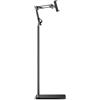 Vttui Supporto per tablet e cellulari da pavimento,egolabile, universale, girevole a 360 gradi,perdispositivi da 4.7-12.9 pollici(Color:black)