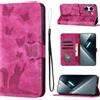 LSPCASA Cover per Xiaomi Poco X8 Pro 6.59 Custodia Cover Premium Pelle PU Portafoglio a Libro Flip Case Con Slot Per Schede e Funzione Supporto Gatto farfalla Case per Xiaomi Poco X8 Pro Rosa