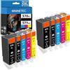 NINETEC Cartucce per stampante compatibili con PGI-570 XXL CLI -571 XXL per Canon Pixma MG5750, MG5751, MG5752, MG5753, MG6800, MG6850, MG6851, MG6852, MG6853, TS5000, TS5050, TS5050, TS5050, TS5051, TS5053