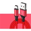 YSJJZRL Cavo USB C intrecciato in nylon Cavo di ricarica per caricabatterie rapido Compatibile con LG V30 G6 G5 V20, Samsung Galaxy S9 S8 (2M,Rosso)