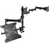 VIVO STAND-V013L - Supporto per doppio monitor e laptop da 13 a 27 e laptop da 10 a 15,6, visualizzazione a triplo schermo, bracci articolati, colore: nero