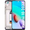 OnlyTech - Schermo LCD Completo con telaio montato di Ricambio per Xiaomi Redmi 10 2022