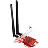 BZIZU Scheda WiFi 6E PCIe Gaming, Intel AX210 Chip, 5400 Mbps Tri-Band (2.4/5/6 GHz), Bluetooth 5.3, Latenza ultra bassa per Windows 10/11, adattatore Wi-Fi per PC desktop