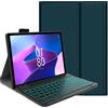 FKQLH Custodia con Tastiera per Lenovo Idea Tab Plus 12,1'' TB365FC, QWERTY Layout 7 Colori Retroilluminata Tastiera Bluetooth Rimovibile, Verde