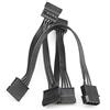HD 4Pin Female IDE Molex PC Computer Hard Drive 1 to 5 SATA Splitter Power Supply Adapter Converter Cable Cord Black
